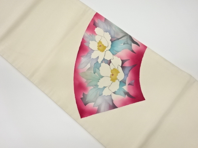 JAPANESE KIMONO / VINTAGE FUKURO OBI / FLORAL PLANTS